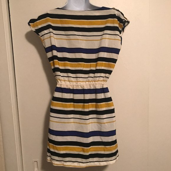 Striped Mini Dress With Pockets - Picture 4 of 7